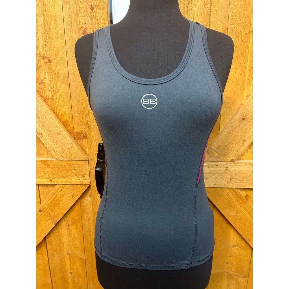 Women's Medium BB Jeans Gray Pink Work Out Tank Top